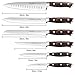 Knife set,7 Piece Kitchen Knife Set with Wooden Block,German High Carbon 1.4116 Stainless Steel Knife Block Set for Chef,Full-Tang