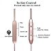 Earphones,TRONOE Sport In Ear Headphones Earbuds Heaphones Headset Earphones with 3.5mm Metal Housing Magnetic Best Wired Bass Stereo Headset Built-in Mic/Hands-free/Volume Control. (Golden-Ponk)