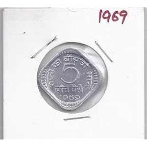 5 Paise Coins – 1969 Republic India – Mint Mumbai Rare Coin UNC 1 No