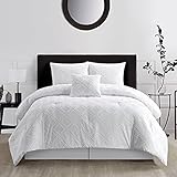 Stratford Park White Comforter Set Queen Size, 5
