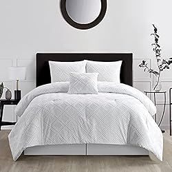 Stratford Park White Comforter Set Queen Size, 5