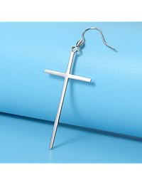 Jeka Hypoallergenic Stainless Steel Cross Earrings Long Dangle Minimalist Jewelry for Women Girls Family Friends Gifts