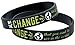 Inkstone (10-Pack) Positive Message Wristbands - Be the Change You Wish to See in the World, Embrace Your Inner Awesomeness, & Live Your Life with Purpose - Bulk Wholesale Lot of Silicone Bracelets