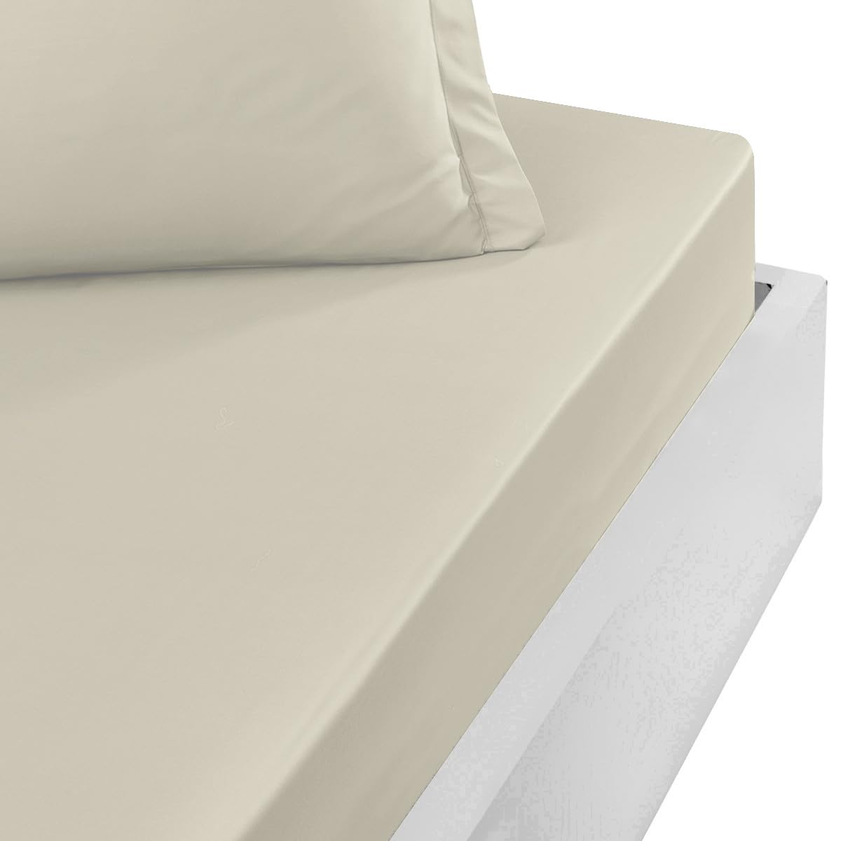 Sensei La Maison du Coton Fitted Sheet 40 cm Percale Soft Cotton Percale Plus