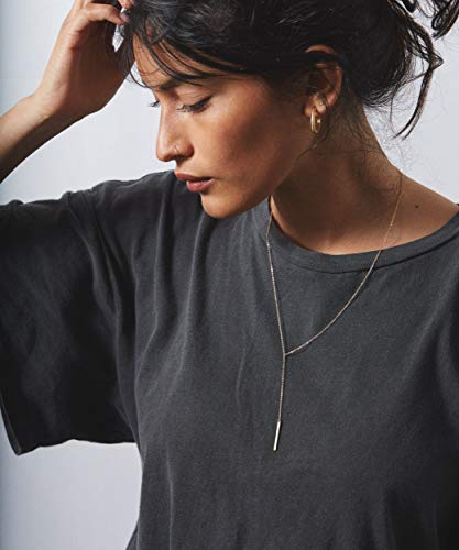 YANCHUN 4 Pieces Long Necklaces for Women Simple Bar Coin Disc Leaf Triangle Pendant Necklace Girls Jewelry Set (J:Silver YLeaf YBar Set)