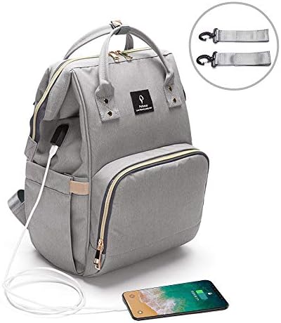 Baby Diaper Bag Backpack,NUTK Multi-Function Waterproof Large Capacity Travel Nappy Bags with USB Charging Port for Mom