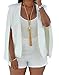 Faithtur Women Lapel Split Long Sleeve Blazer Solid Cape Suits Jacket Coat Outwear