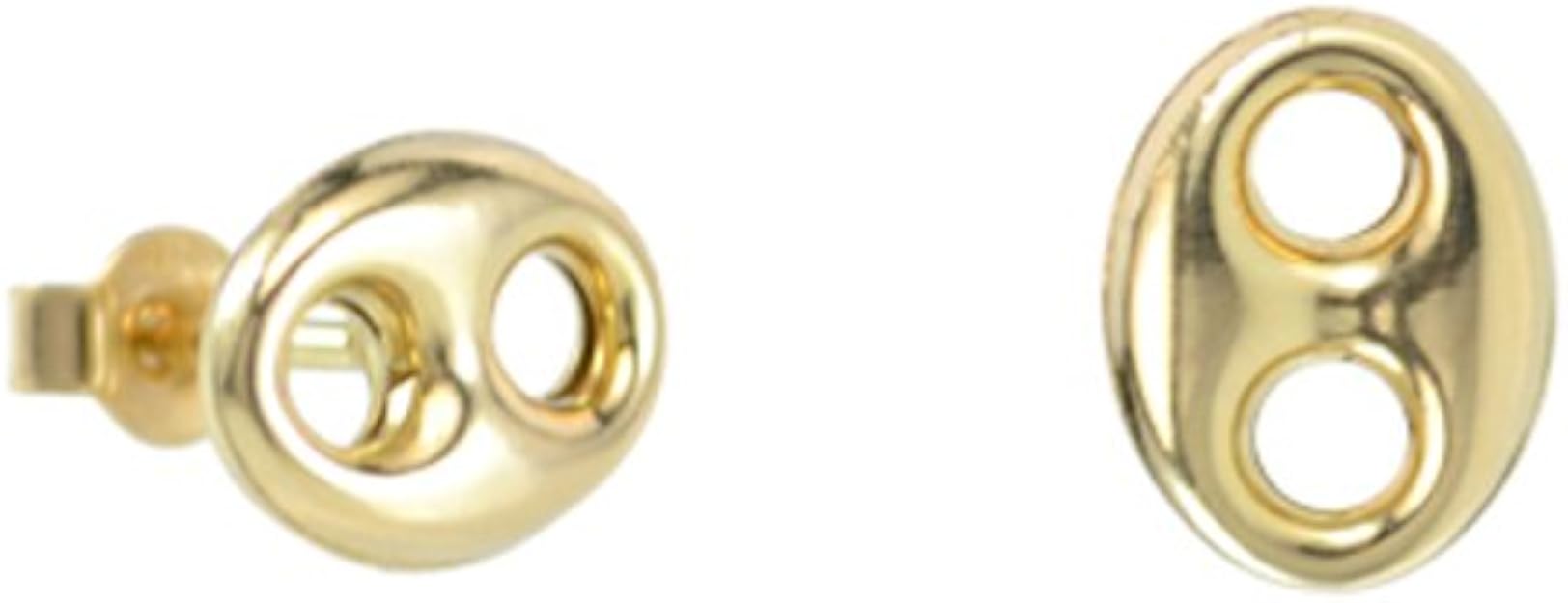 Boucles d'Oreilles Or Jaune - Grain de Café: Amazon.fr: Bijoux