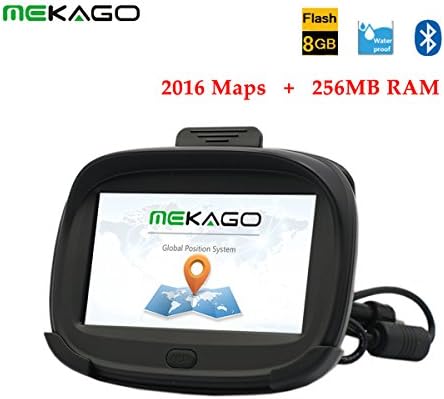 4.3'' 256RAM Waterproof Motorcycle Car Bicycle GPS Navigation--8GB Internal,Bluetooth,Free North America Maps Motorbile Sat Navi