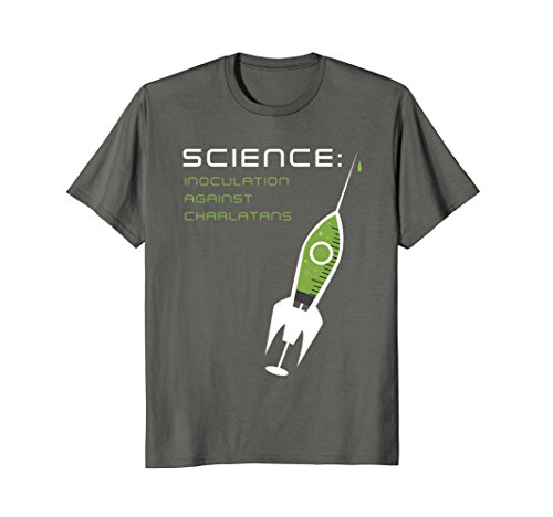 Mens Neil deGrasse Tyson Science Inoculation Quote T-Shirt Large Asphalt