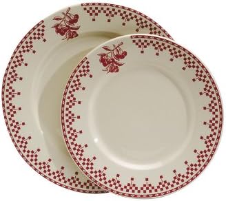 Comptoir de Famille Damier Rouge Dessert Plate