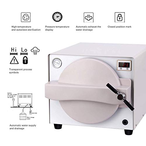 Zgood Automatic 18L Autoclave Steam Sterilizer Medical for Lab Beauty Equipment Mini Lab Euipment - Thumbnail 5
