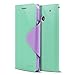 Cellto HTC ONE Premium Wallet Case with Reversible Magnetic Flap [Slim Ultra Fit] [Mint Purple] Diary Cover/w ID Pocket (HTC ONE 2013, M7) - with Life Time Warranty