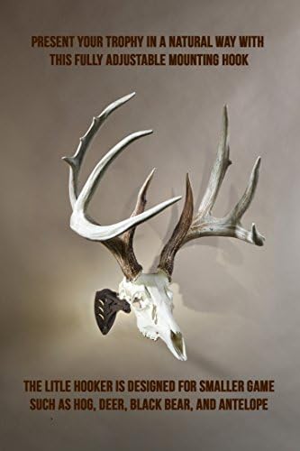 Little Hooker European Trophy Mount by Skull Hooker – Perfect Kit for Hanging and Mounting Deer Antlers and other Skulls for Display – Available in Graphite Black and Robust Brown