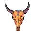 Colorful Western Small Size Faux Steer Bull Cow Skull - Painted