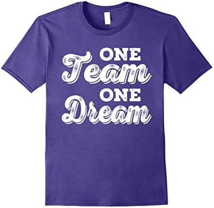 Mens One Team - one Dream T-Shirt on Sale! Medium Purple