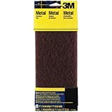 3M 7414NA Hand Sanding Metal Finishing Pad, 4.375 in by 11 in, Maroon, Medium