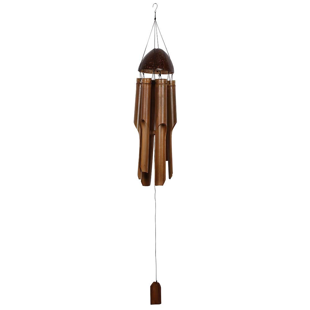 Vibrant Brown Medium Bamboo Chime - 40cm (1 Pc.) - Unique & Enchanting Design, High Quality Material - Ideal for Home Decor