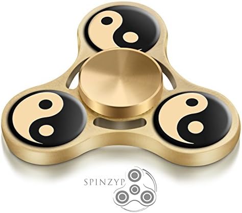 Fidget Spinner - HIGH SPEED Metal Ultra Durable Tri Hand Spinner EDC Fidget Toy Fingertip Gyro for Increased Focus, Stress Relief, ADHD, Autism, and Anxiety by SPINZYP - Yin Yang