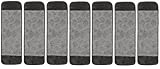 Ottomanson Softy Grey Design Set of 7 Skid Resistant Rubber Backing Non Slip Carpet (9