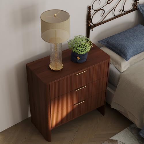 AraSyleon Nightstand with Drawers, Bedside Table Mid-Modern Side Table Large Ca…