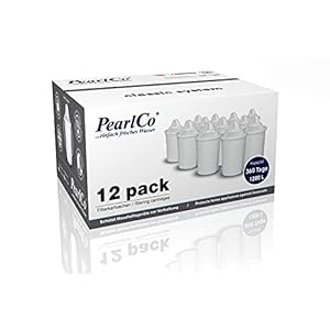 PearlCo – universal classic Pack 12 waterfilterpatronen – past bij Brita Classic