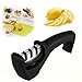 Gelindo 3 Stage Knife Sharpener - Ceramic, Coarse and Fine - Rubberized Base- Best for Combat, Carving, Fillet, Pocket Knives & More