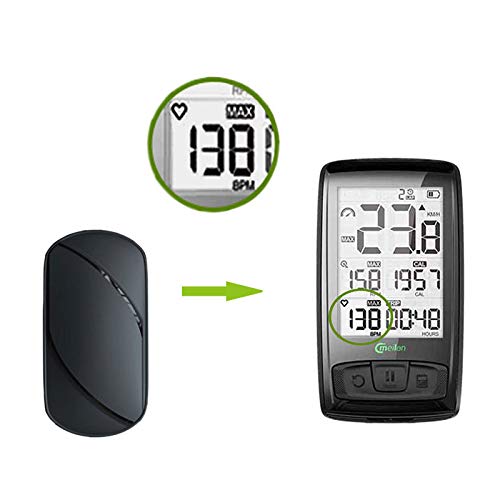Bike Computer Bluetooth Heart Rate Sensor Bicycle Speedometer 2.5" Wireless Speed + Cadence Double Data Sensor Connection Support Heart Rate Monitor