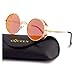 GQUEEN Retro Round Circle Steampunk Sunglasses Polarized Metal Alloy for Women Men MTS1