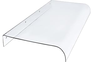 ARTSIM 16" 20" 30" 36" 50" 60" Clear Rain Shelter Front Door Awning Canopy for Window Roof Porch Canopies Cover Polycarbonate (Size : 20"x71")