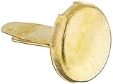 School Smart Fastener with Stiff Shank, No 1 X 3/8 in L, Metal, Brass Plated, Pack of 100