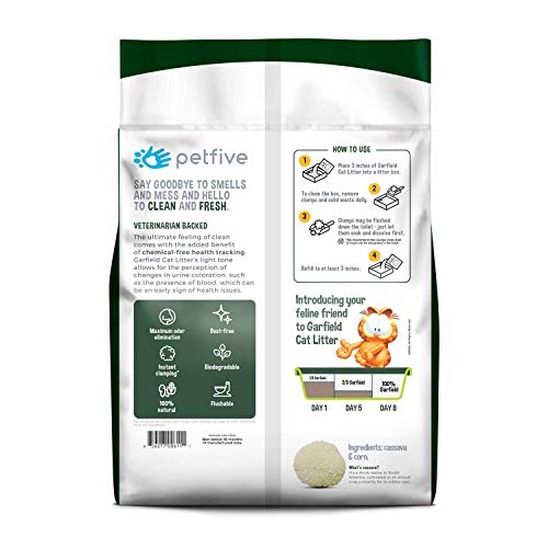 Petfive Garfield Cat Litter Ultimate Clump, All Natural, Fast Clumping