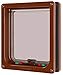 Cat Mate Large 4-Way Cat Door for Large Cats and Small Dogs with Magnetic Catch and Durable, Rigid Flap - Brown