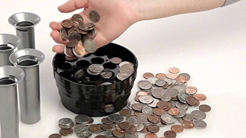 USA Coin Sorter Kit with Wrappers Bank Money Shake Count Change Tubes Rattle Roll Trays Pennies Quarters Nickels