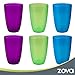 MR.SIGA zova Durable Plastic Cups, Beverage Tumblers 11.3 oz/330 ml, Set of 6 in 3 Assorted Colors