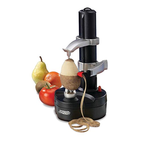 LOHOME Electric Potato Peeler [2 Extra Blades] - Automatic Rotating Fruits & Vegetables Cutter Apple Paring Machine - Kitchen Peeling Tool