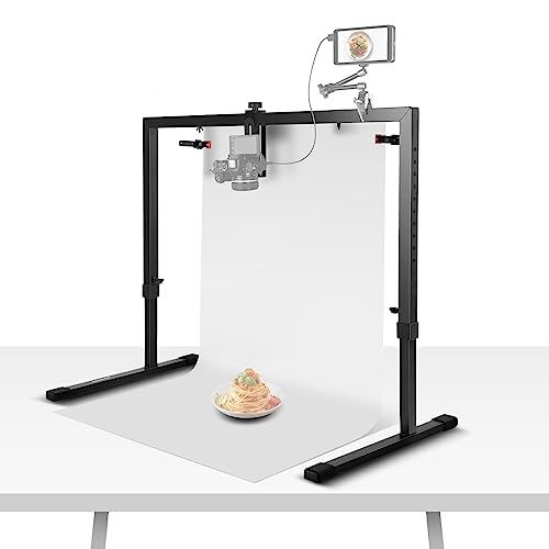 NEEWER Overhead Camera Mount Rig Soporte Cámara Cenital, Plataforma Montaje de Múltiple Dispositivo de Mesa de Acero Resistente Profesional con Abrazaderas Fondo, para Escritorio≥3,3'/1m Largo, ST100