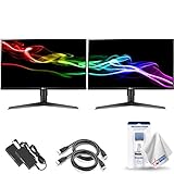 Dual Monitor Bundle - LG 27GL650F-B 27 Inch