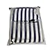 Moskus Gear Beach Bag With Inner Zipper Pocket from Tote Bag with Top Zipper and Rope Handles (Large, White and Navy Blue)