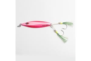 MILF MAN I LOVE FISHING Man I Love Fishing Slow Pitch Flat Fall Bulk Lure Jig Fully Rigged Ready to Fish with Figure 8 Ring Gourd 2 Split Rings and 2 asssit Hooks Big Hooks