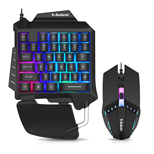 Backlight OneHanded Gaming Keyboard Gaming Half Keyboard and Mouse eBay