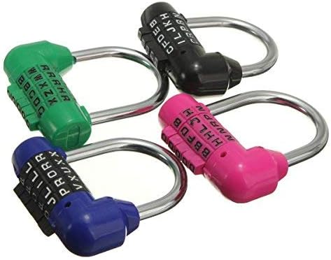 Pictech Digital Letter Code Lock Weatherproof resettable word combination Dial Combination Suitcase Luggage Diary Password Lock Padlock TSA Number Code Security Lock Pin Re-Lock - 1x Security Padlock (Black)