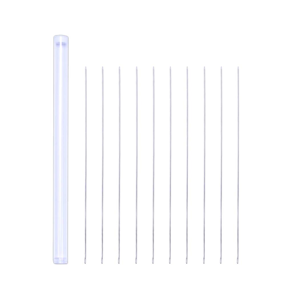 SUPVOX Extra Fine Beading Needles 6.89 Inch Long Sewing Needles with Storage Barrel for DIY Jewelry Making Threading Small Beads Hand Stitching and Craft Projects