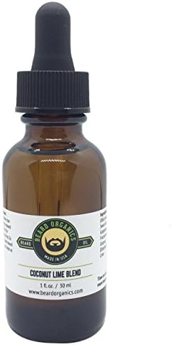 Coconut Lime Beard Oil by Beard Organics, All-Natural &amp; Organic, Infused with Lime Oil