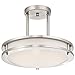 Light Blue USA LB72130 LED Semi Flush Mount Ceiling Fixture, Antique Brushed Nickel Finish, 3000K Warm White, 1050 Lumens, Dimmable