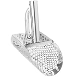 CKG Sand Scoop Metal Detector Shovel Stainless Steel for Beach Treasure Hunting Gold Siffer, Detecting Digger Tool 8 mm Round Holes