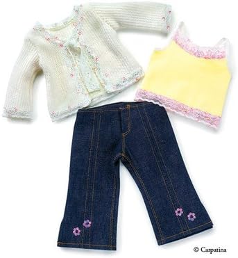 School Cardigan, Jeans and Top Doll Outfit ~ Fits 18" American Girl Dolls