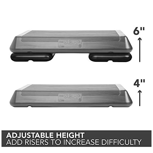 The Step (Made in USA) Original Aerobic Platform – Circuit Size Grey Aerobic Platform and Original Black Risers - Image 6