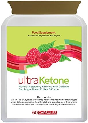 100% Pure Natural Ultra Raspberry Ketone - Weight Loss Pills - 60 Veggie Capsules - Chlorogenic Acid - Green Coffee - Phenolic Enzyme - Garcinia Cambogia – Cocoa - Green Tea Extract