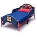 Marvel Delta Children Spider-Man Nylon Plastic and Metal Toddler Standard Bed Attached Guardrails Sturdy Steel Frame Perfect for Bedroom or Nursery - Red